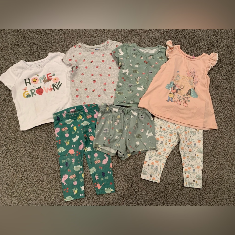 Baby girl garden outfits bundle